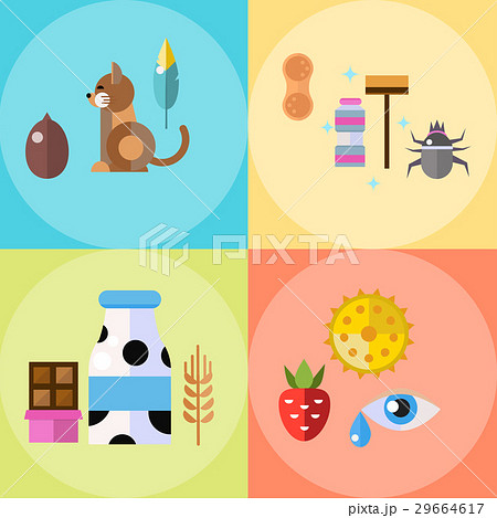 Allergy symbols disease healthcare tablets viruses 29664617