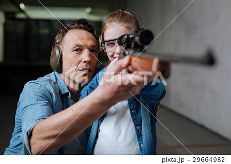 Cheerful exited girl wearing protective glasses 29664982