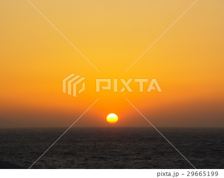 The sunset in Mykonos island in Greece The sunset in Mykonos island in Greece 29665199