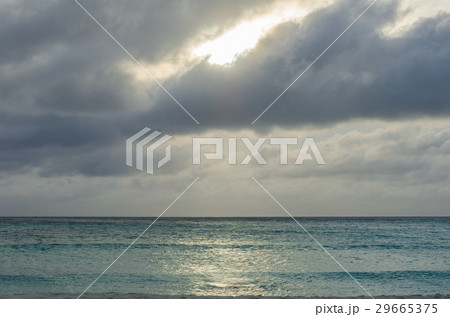 Panorama view of the turquoise Caribbean sea 29665375