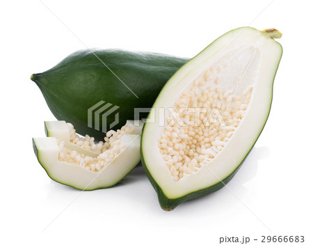 papaya isolated on a white background 29666683