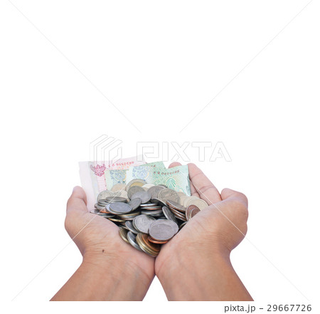 Hand hold money Isolate background Hand hold money Isolate background 29667726