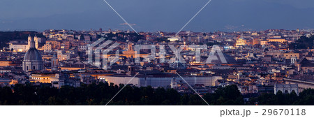 Rome skyline night view Rome skyline night view 29670118