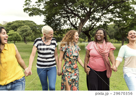 Group of Women Socialize Teamwork Happiness Concept Group of Women Socialize Teamwork Happiness Concept 29670356