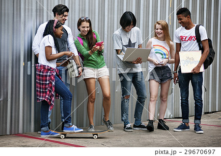 Teenagers Lifestyle Casual Culture Youth Style Concept 29670697