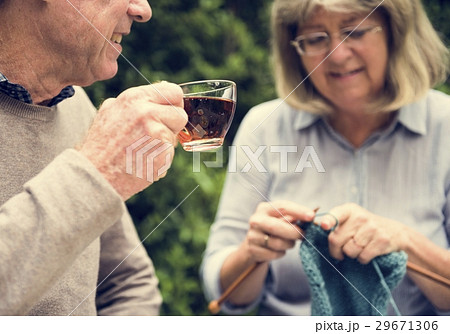 Knitting Chilling Rest Leisure Activity 29671306