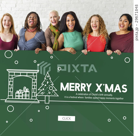 Merry Christmas Santa Clause Festive Holiday Concept Merry Christmas Santa Clause Festive Holiday Concept 29671848