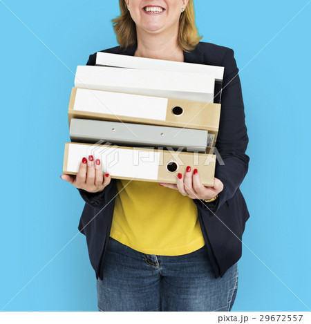 Adult Woman Folder Working Style Concept 29672557
