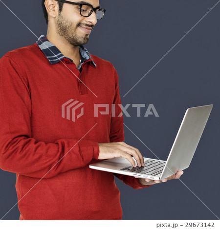 Man Cheerful Studio Portrait Concept Man Cheerful Studio Portrait Concept 29673142