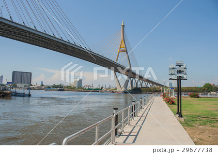 Bhumibol Bridge or Bridge of Industrial Rings. 29677738