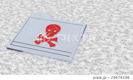 Red skull on folder ransomware concept 29678396