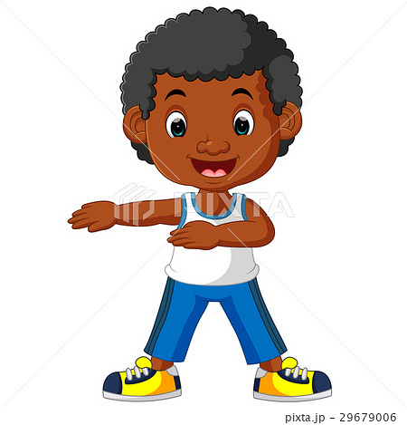 Cute boy cartoon posing Cute boy cartoon posing 29679006