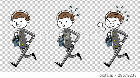 Male Student: Running, Set, Variation 29679238