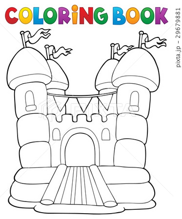 Coloring book inflatable castle Coloring book inflatable castle 29679881