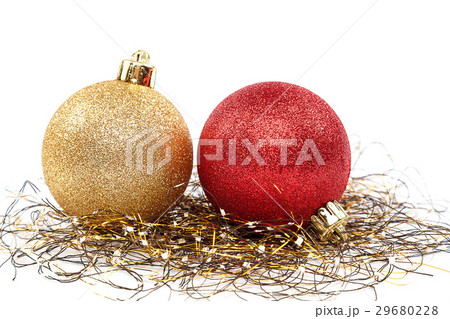 Christmas balls isolated on a white background 29680228
