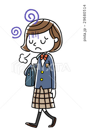 女子学生：悩む、落ち込む 29680514
