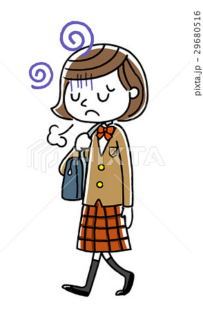 女子学生 悩む 落ち込むのイラスト素材 女子学生 悩む 落ち込むのイラスト素材
