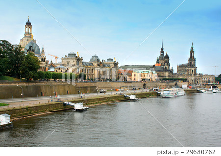 Dresden, Germany above the Elbe River. 29680762