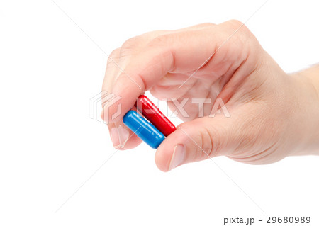 Drugs in hand on a white background Drugs in hand on a white background 29680989