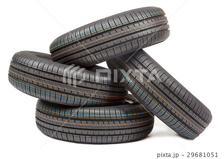 Car tires isolated on a white background. Car tires isolated on a white background. 29681051