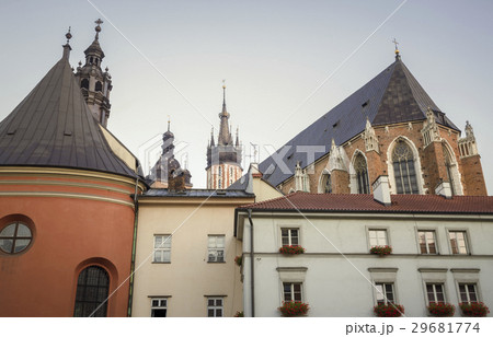 Small Market place in the old town of Krakow 29681774
