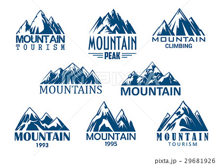 Mountain peak icon for outdoor adventure design 29681926