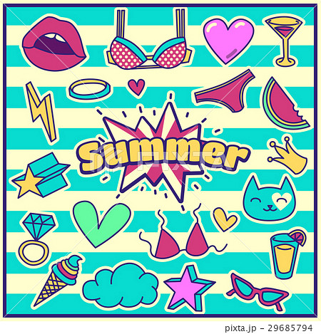 Fashion Summer Patch Badges Fashion Summer Patch Badges 29685794