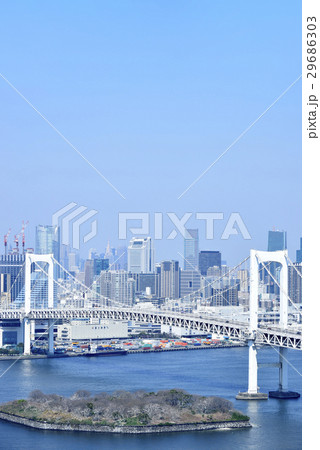 東京　都市風景　レインボーブリッジ 29686303