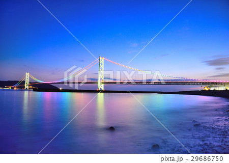 明石海峡大橋・虹色 明石海峡大橋・虹色 29686750