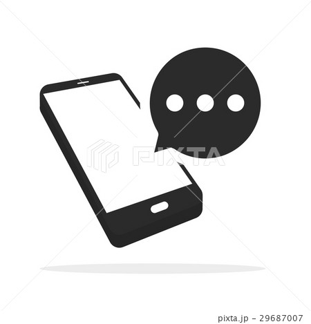 Message Icon in flat style isolated on background 29687007