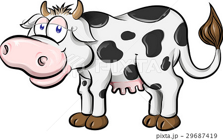 Vector illustration of Cartoon Cow 29687419