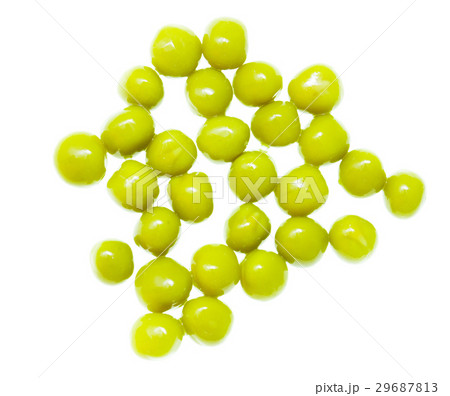 Green peas on a white background Green peas on a white background 29687813