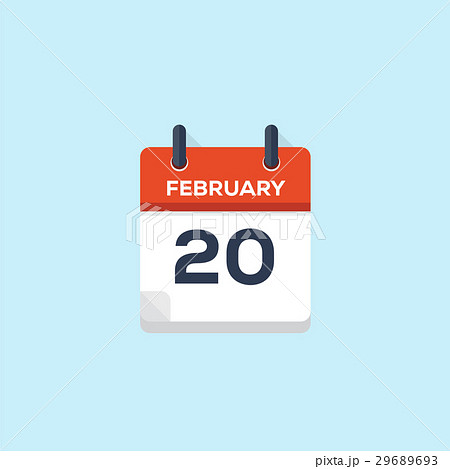20. february calendar, vector illustration 20. february calendar, vector illustration 29689693