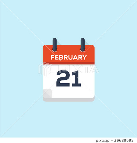 21. february calendar, vector illustration 29689695