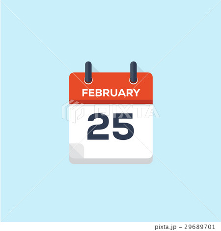 25. february calendar, vector illustration 25. february calendar, vector illustration 29689701