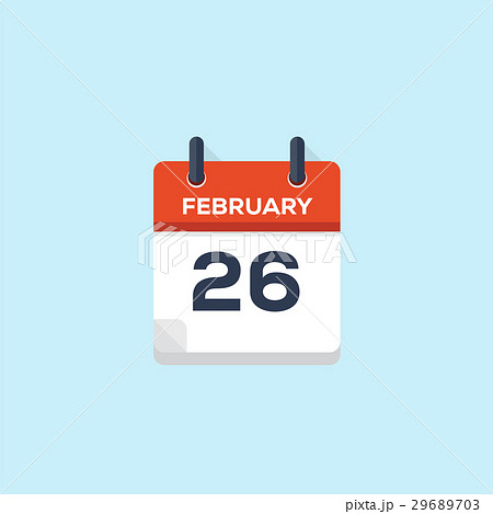 26. february calendar, vector illustration 29689703