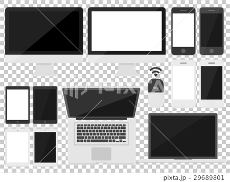 パソコンとスマホのイラストセット 29689801