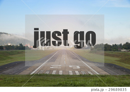 Inspirational quote with airport runway Inspirational quote with airport runway 29689835
