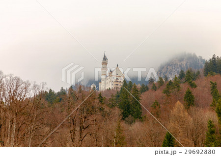Neuschwanstein Castle fortress In the Bavarian Neuschwanstein Castle fortress In the Bavarian 29692880