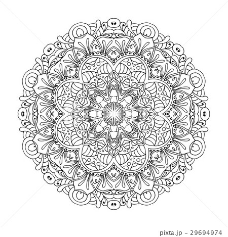 Mandala. Ethnic decorative round element. Hand Mandala. Ethnic decorative round element. Hand 29694974