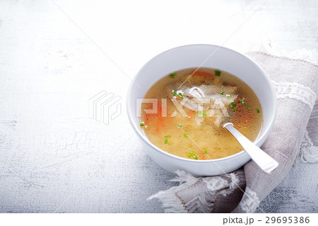 Fresh chicken soup 29695386