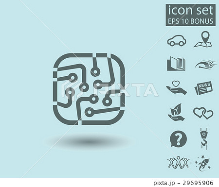 Pictograph of circuit board Pictograph of circuit board 29695906