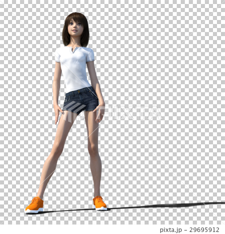擺在posing3DCG例證材料的少婦 擺在posing3DCG例證材料的少婦 29695912