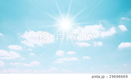 Sun with blue sky - Vintage effect style pictures 29696669
