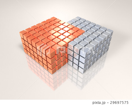 同化を表すアブストラクト3DCGイラスト 29697575