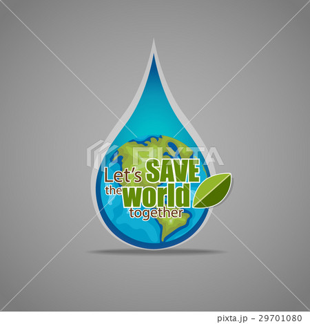 ECO FRIENDLY. Ecology concept with Green Eco Earth. Vector illustration ECO FRIENDLY. Ecology concept with Green Eco Earth. Vector illustration 29701080