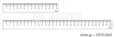 15cmと30cmの定規のイラスト素材 29701663 Pixta