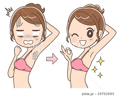 むだ毛ケアのビフォーアフター 29702693