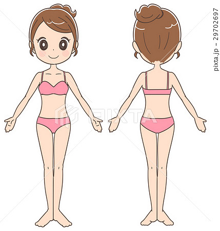Female body whole body - Stock Illustration [38434269] - PIXTA