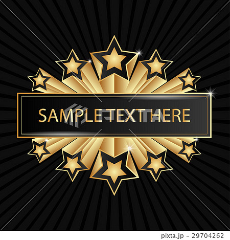 Beautiful golden banner with shining stars Beautiful golden banner with shining stars 29704262